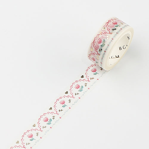 BGM Embroidery / Pink Embroidery / Pink Masking Tape