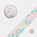 BGM Clear Tape Flower Colorful