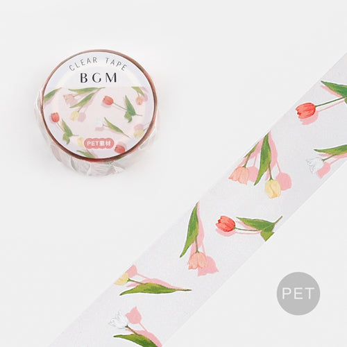 BGM Clear Tape Flower Pink