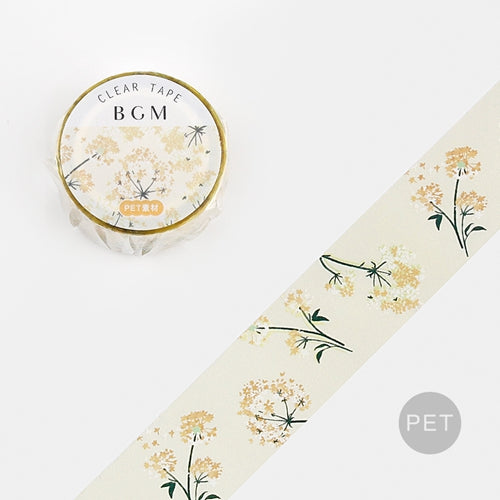 BGM Clear Tape Flower Yellow