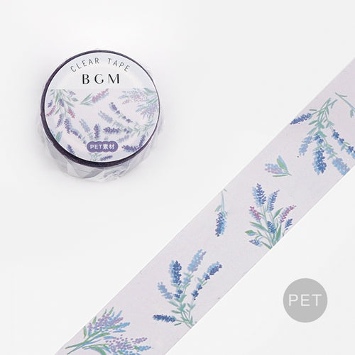 BGM Clear Tape Flower Purple