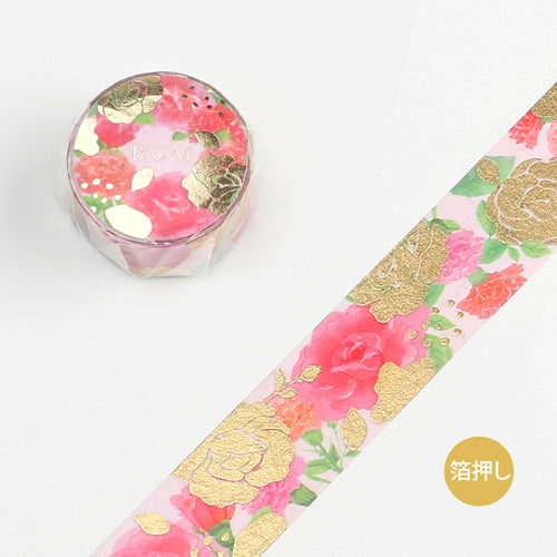 BGM Flower Melody Rose Masking Tape