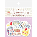 Furukawa Shiko Otome Time Paper Works Seal Japanese Paper Flake Seal Sweets Tea Time