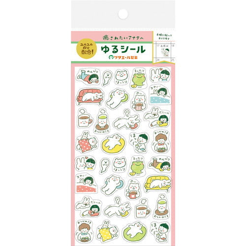 Stickers (Yuru: Japanese for "Relaxed"/Animals,Boy,Girl/Furukawa Shiko/SMCol(s): Pink)