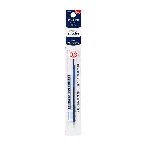 Pentel Extra-Fine Gel Ink 0.3mm Ballpoint Pen Refill Blue Black