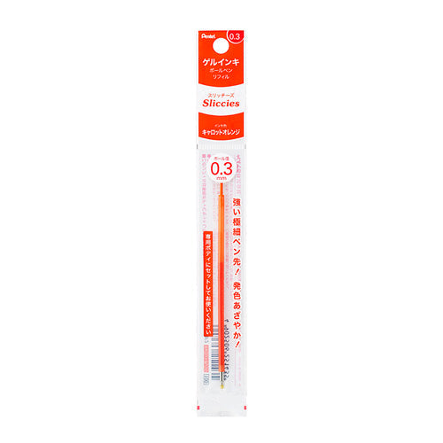 Pentel Extra-Fine Gel Ink 0.3mm Ballpoint Pen Refill Carrot Orange