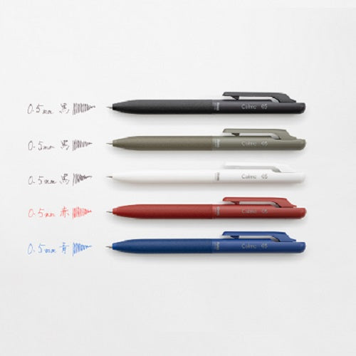 Pentel Calme Oil-Based Ballpoint Pen with Leather-Like Grip Single Color 0.5mm Black Shaft Black