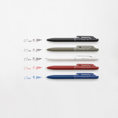 Pentel Calme Oil-Based Ballpoint Pen with Leather-Like Grip Single Color 0.7mm Black Shaft Black