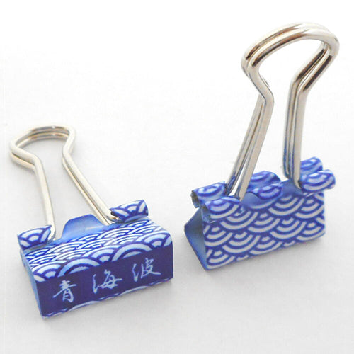 Velos Binder Clip Japanese Pattern 10pc