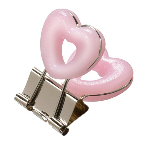 Velos Binder Clip Heart Clip Mini Pink