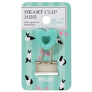 Velos Binder Clip Heart Clip Mini Mint