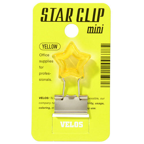 Velos Binder Clip Star Clip Mini Yellow