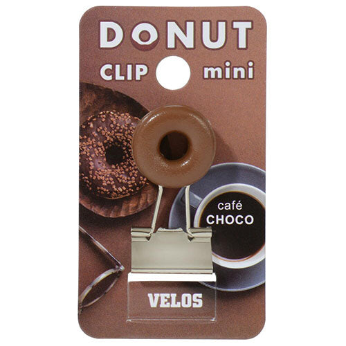 Velos Binder Clip Donut Clip Mini Chocolate