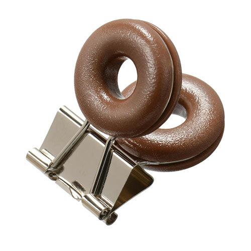 Velos Binder Clip Donut Clip Mini Chocolate