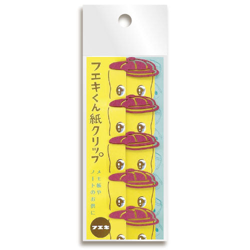 Fueki Nori Kogyo Clip Fueki-kun Paper Clip W32 × H11mm Red / Hat Type