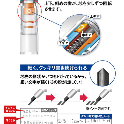 Uni Kurutoga Advance 0.5mm Mechanical Pencil (Lead Rotates to Stay Sharp / 14.6cm / Uni / Kurutoga / Black)