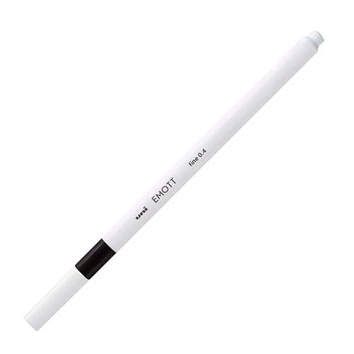 Uni Emott 0.4mm Marker (Black / Black)