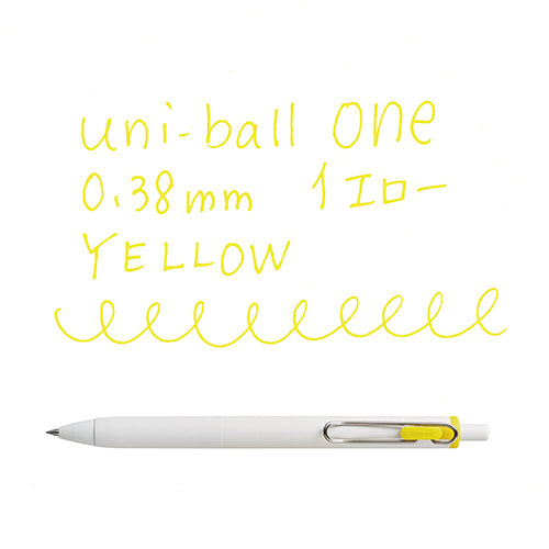 Uni Uni-Ball One Gel Ink Ballpoint Pen 0.38 Yellow