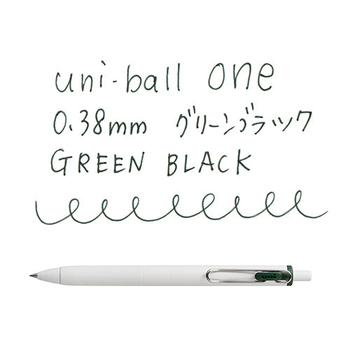 Uni Uni-Ball One Gel Ink Ballpoint Pen 0.38 Green Black