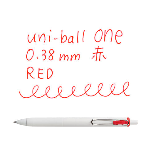 Uni Uni-Ball One Gel Ink Ballpoint Pen 0.38 Red