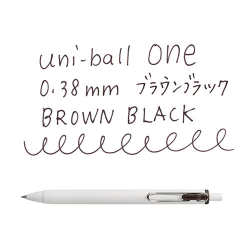 Uni Uni-Ball One Gel Ink Ballpoint Pen 0.38 Brown Black