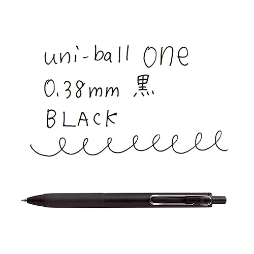 Uni Uni-Ball One Gel Ink Ballpoint Pen 0.38 Black (black axis)