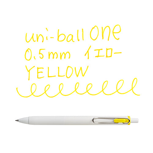 Uni Uni-Ball One Gel Ink Ballpoint Pen 0.5 Yellow