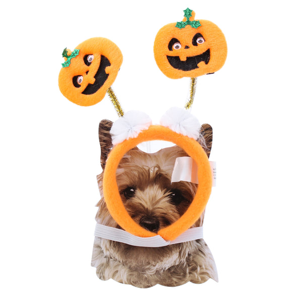 Party Gear Pet Pumpkin Bopper Headband, tie on card