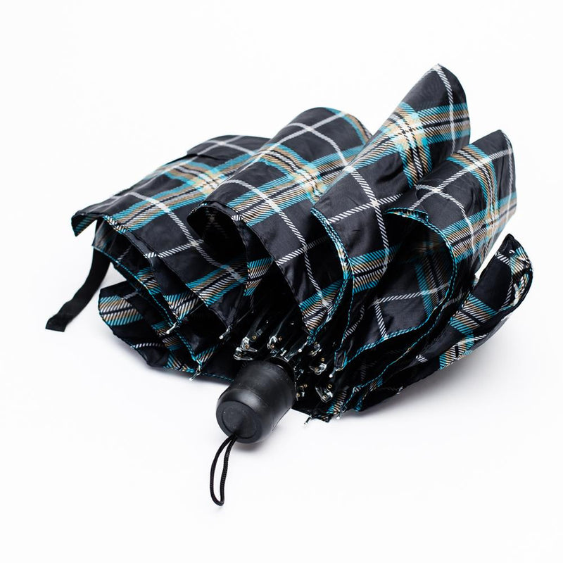 Folding Umbrella with pouch (Plaid)