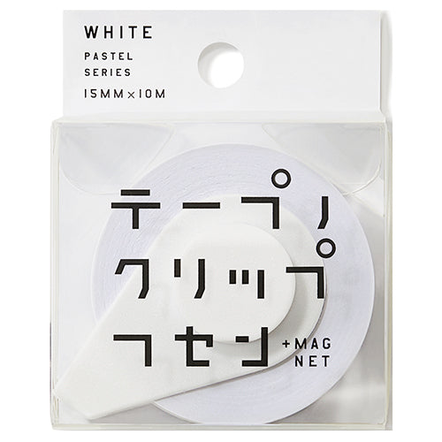 Yamato Fusen Sticky Note Roll Tape with Clip White