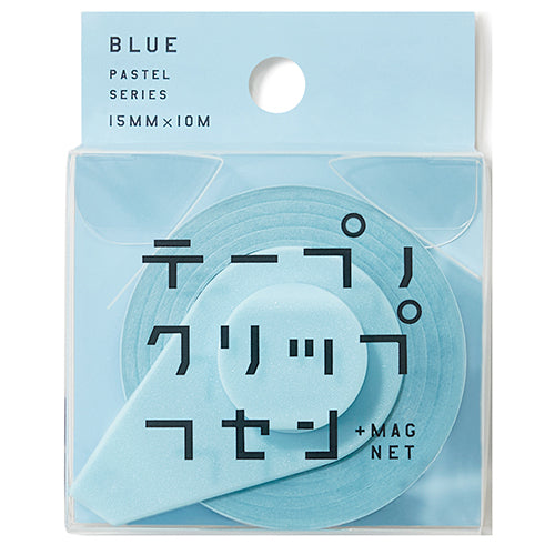 Yamato Fusen Sticky Note Roll Tape with Clip Pastel Blue
