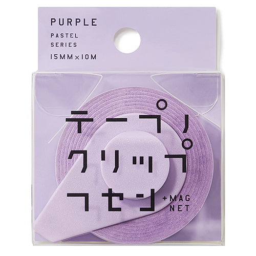 Yamato Fusen Sticky Note Roll Tape with Clip Purple