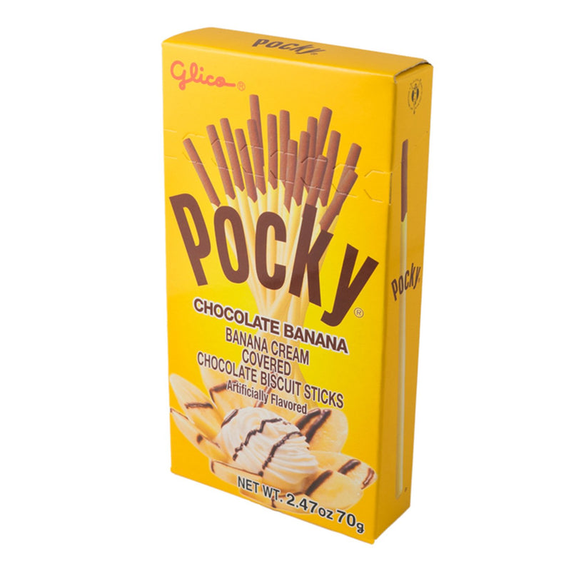 Glico Banana Cream Covered Chocolate Biscuit Sticks (70g)