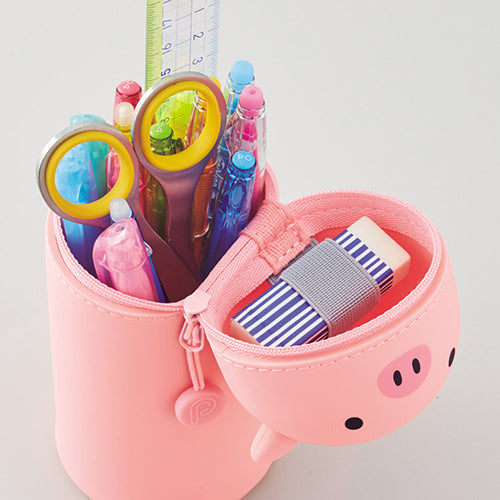 Lihit Lab Pen / Pencil Case Large Pig Pink