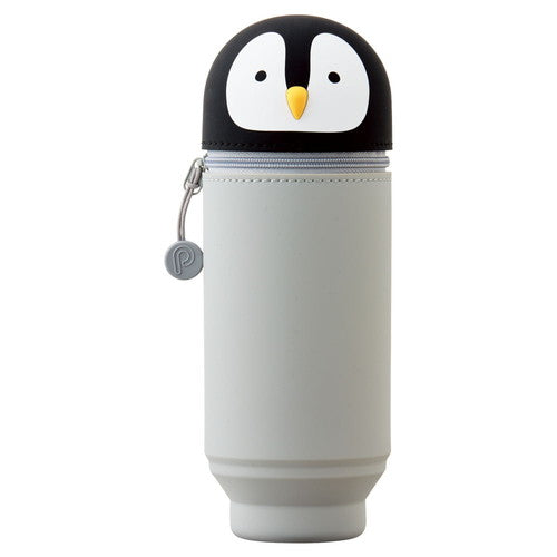 Lihit Lab Pen / Pencil Case Large Penguin Grey