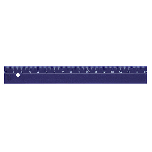 Raymay Fujii KUM Ruler Blue 17cm Blue