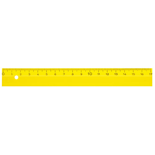 Raymay Fujii KUM Ruler Yellow 17cm Yellow