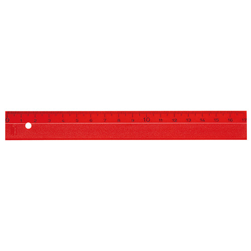 Raymay Fujii KUM Ruler Red 17cm Red
