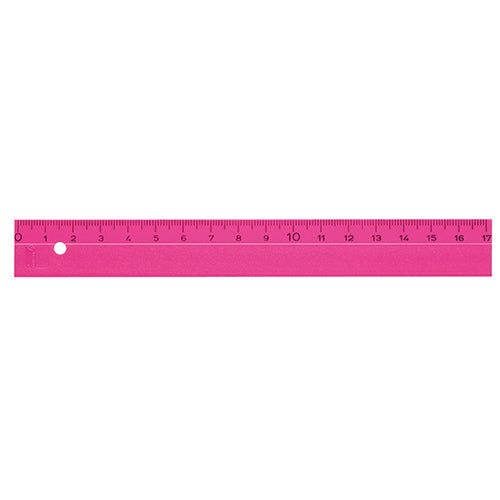 Raymay Fujii KUM Ruler Pink 17cm Pink