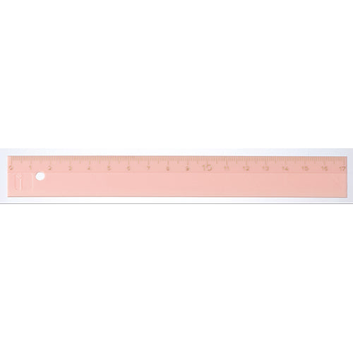 Raymay Fujii KUM Ruler Pastel Pink 17cm Pastel Pink