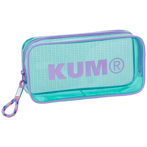 Raymay Fujii KUM Pen / Pencil Case Clear Pen Pouch Green Box Type Green