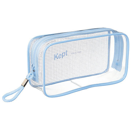 Raymay Fujii Kept Clear Pen / Pencil Case Box Type Blue