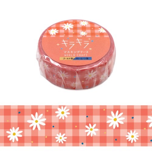 World Craft Glittery Daisy Masking Tape KRMT15-057