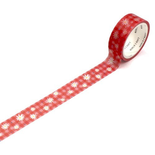 World Craft Glittery Daisy Masking Tape KRMT15-057