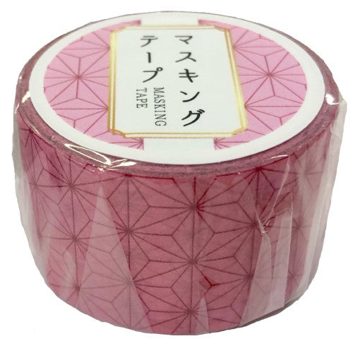 World Craft Masking Tape Japanese Pattern Masking Tape 25mm Pink