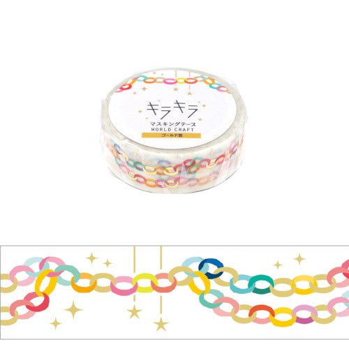 World Craft Glittery Paper Garland Masking Tape KRMT15-062