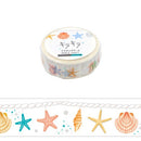 World Craft Glittery Sea Shell Masking Tape KRMT15-063