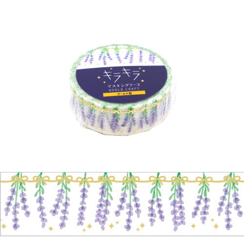 World Craft Glittery Lavender Masking Tape KRMT15-067