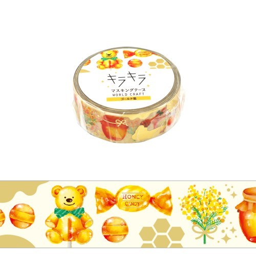 World Craft Glittery Honey Masking Tape KRMT15-070