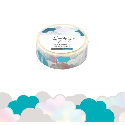 World Craft Glittery Cotton Candy Masking Tape KRMT15-072